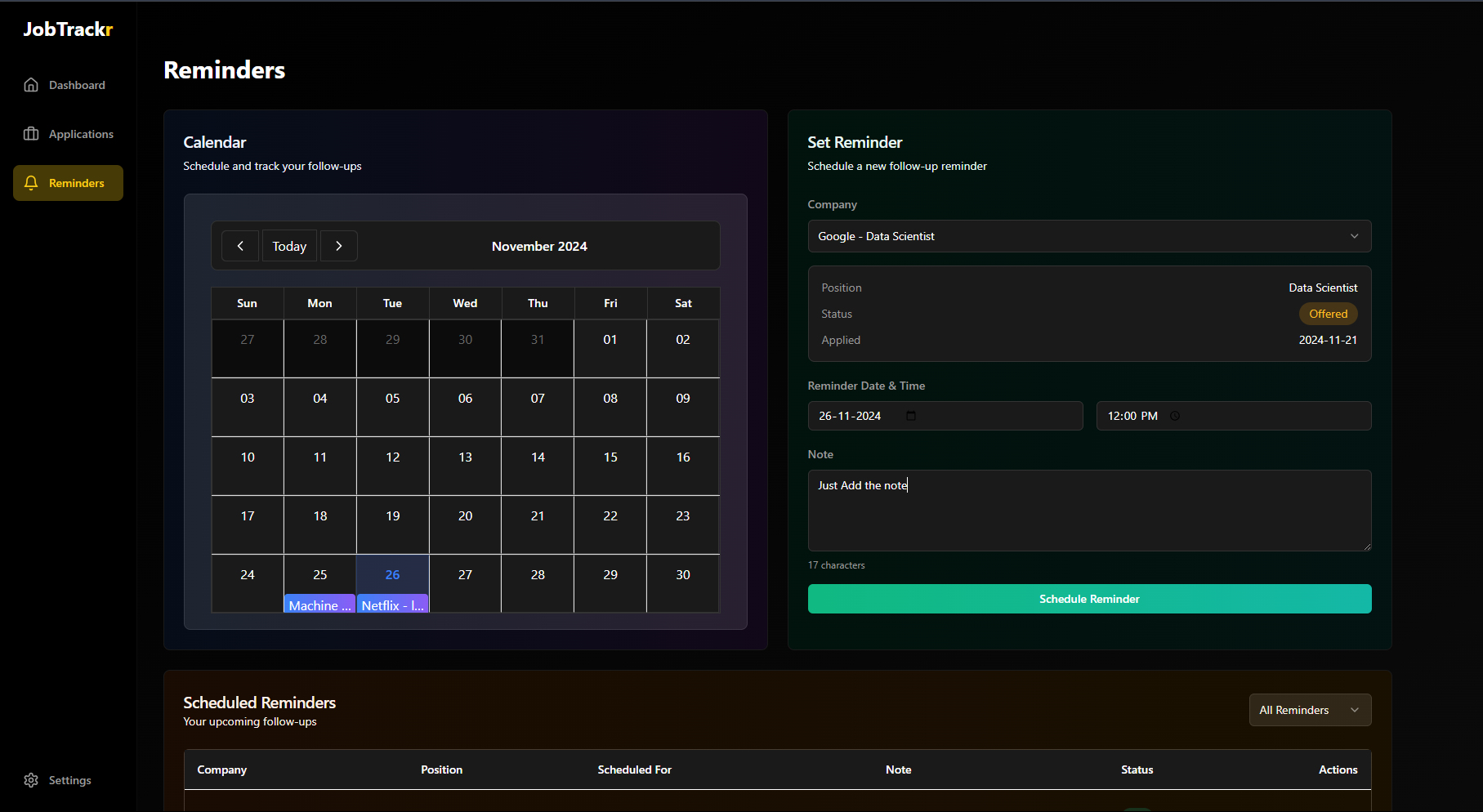 Intelligent Reminders